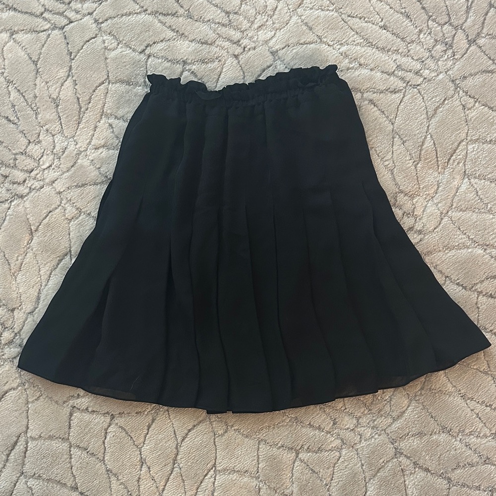 Ellen Tracy Elegant Black Pleated Skirt